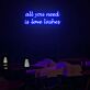 all you need is love lashes LED-Neonschild für Beauty Studio