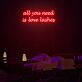 all you need is love lashes LED-Neonschild für Beauty Studio