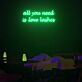 all you need is love lashes LED-Neonschild für Beauty Studio