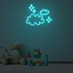 Wolken und Sterne LED-Neonschild für Kinderzimmer