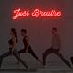 Just Breathe LED-Neonschild für Yoga und Fitnessstudio