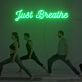 Just Breathe LED-Neonschild für Yoga und Fitnessstudio