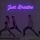 Just Breathe LED-Neonschild für Yoga und Fitnessstudio