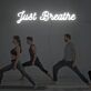 Just Breathe LED-Neonschild für Yoga und Fitnessstudio