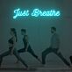 Just Breathe LED-Neonschild für Yoga und Fitnessstudio