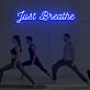 Just Breathe LED-Neonschild für Yoga und Fitnessstudio