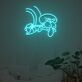 Comicfigur mit grimmigem Gesicht LED-Neonschild Wohnzimmer Schlafzimmer