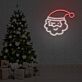 Weihnachtsmannkopf LED-Neonschild für Wohnzimmer und Weihnachtsdekoration