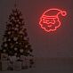 Weihnachtsmannkopf LED-Neonschild für Wohnzimmer und Weihnachtsdekoration