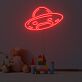 UFO Raumschiff LED-Neonschild für Kinderzimmer Wohnzimmer