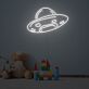 UFO Raumschiff LED-Neonschild für Kinderzimmer Wohnzimmer