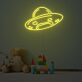 UFO Raumschiff LED-Neonschild für Kinderzimmer Wohnzimmer