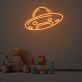 UFO Raumschiff LED-Neonschild für Kinderzimmer Wohnzimmer