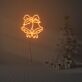 Weihnachtsglocken mit Schleife LED-Neonschild Wohnzimmer Weihnachtsdekoration
