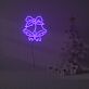 Weihnachtsglocken mit Schleife LED-Neonschild Wohnzimmer Weihnachtsdekoration