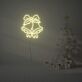 Weihnachtsglocken mit Schleife LED-Neonschild Wohnzimmer Weihnachtsdekoration