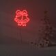 Weihnachtsglocken mit Schleife LED-Neonschild Wohnzimmer Weihnachtsdekoration