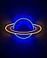 Planet mit Ring LED-Neonschild Wohnzimmer Kinderzimmer