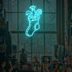 Weihnachtsstrumpf mit Geschenken LED-Neonschild Wohnzimmer Weihnachtsdekoration