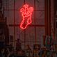 Weihnachtsstrumpf mit Geschenken LED-Neonschild Wohnzimmer Weihnachtsdekoration