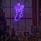 Weihnachtsstrumpf mit Geschenken LED-Neonschild Wohnzimmer Weihnachtsdekoration
