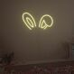 Hasenohren LED-Neonschild für Kinderzimmer Party