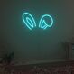 Hasenohren LED-Neonschild für Kinderzimmer Party