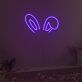 Hasenohren LED-Neonschild für Kinderzimmer Party