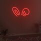 Hasenohren LED-Neonschild für Kinderzimmer Party