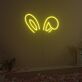 Hasenohren LED-Neonschild für Kinderzimmer Party