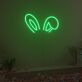 Hasenohren LED-Neonschild für Kinderzimmer Party