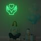 Herz in Händen LED-Neonschild für Kinderzimmer und Wohnzimmer