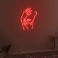 Gesicht mit Händen und Lippen LED-Neonschild für Wohnzimmer Studio