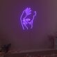 Gesicht mit Händen und Lippen LED-Neonschild für Wohnzimmer Studio