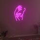Gesicht mit Händen und Lippen LED-Neonschild für Wohnzimmer Studio