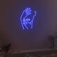 Gesicht mit Händen und Lippen LED-Neonschild für Wohnzimmer Studio
