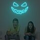 Halloween Kürbisgesicht LED-Neonschild für Wohnzimmer Gaming