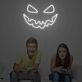 Halloween Kürbisgesicht LED-Neonschild für Wohnzimmer Gaming