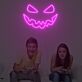Halloween Kürbisgesicht LED-Neonschild für Wohnzimmer Gaming