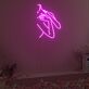 Umriss einer Frau mit erhobenen Armen LED-Neonschild Wohnzimmer Studio