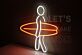 Surfer mit Surfbrett LED-Neonschild