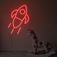 Rakete LED-Neonschild für Kinderzimmer oder Spielzimmer