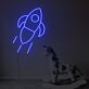 Rakete LED-Neonschild für Kinderzimmer oder Spielzimmer
