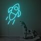 Rakete LED-Neonschild für Kinderzimmer oder Spielzimmer