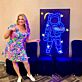 Astronaut mit Sternen LED-Neonschild für Wohnzimmer oder Kinderzimmer