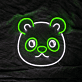 Panda Gesicht LED-Neonschild für Kinderzimmer Wohnzimmer