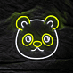 Panda Gesicht LED-Neonschild für Kinderzimmer Wohnzimmer