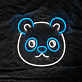 Panda Gesicht LED-Neonschild für Kinderzimmer Wohnzimmer
