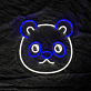Panda Gesicht LED-Neonschild für Kinderzimmer Wohnzimmer