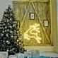 LED Neon Schild Springender Hirsch Als Weihnachtliche Wanddekoration